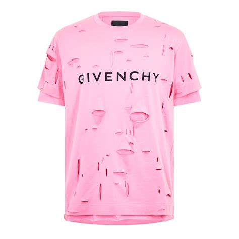 givenchy t shirt löcher|Givenchy distressed t shirt.